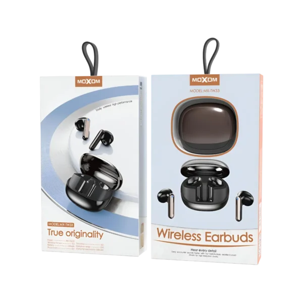 Moxom TW-33 True Wireless Earbuds box package