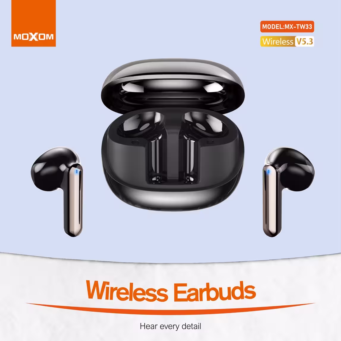 Moxom TW-33 True Wireless Earbuds features
