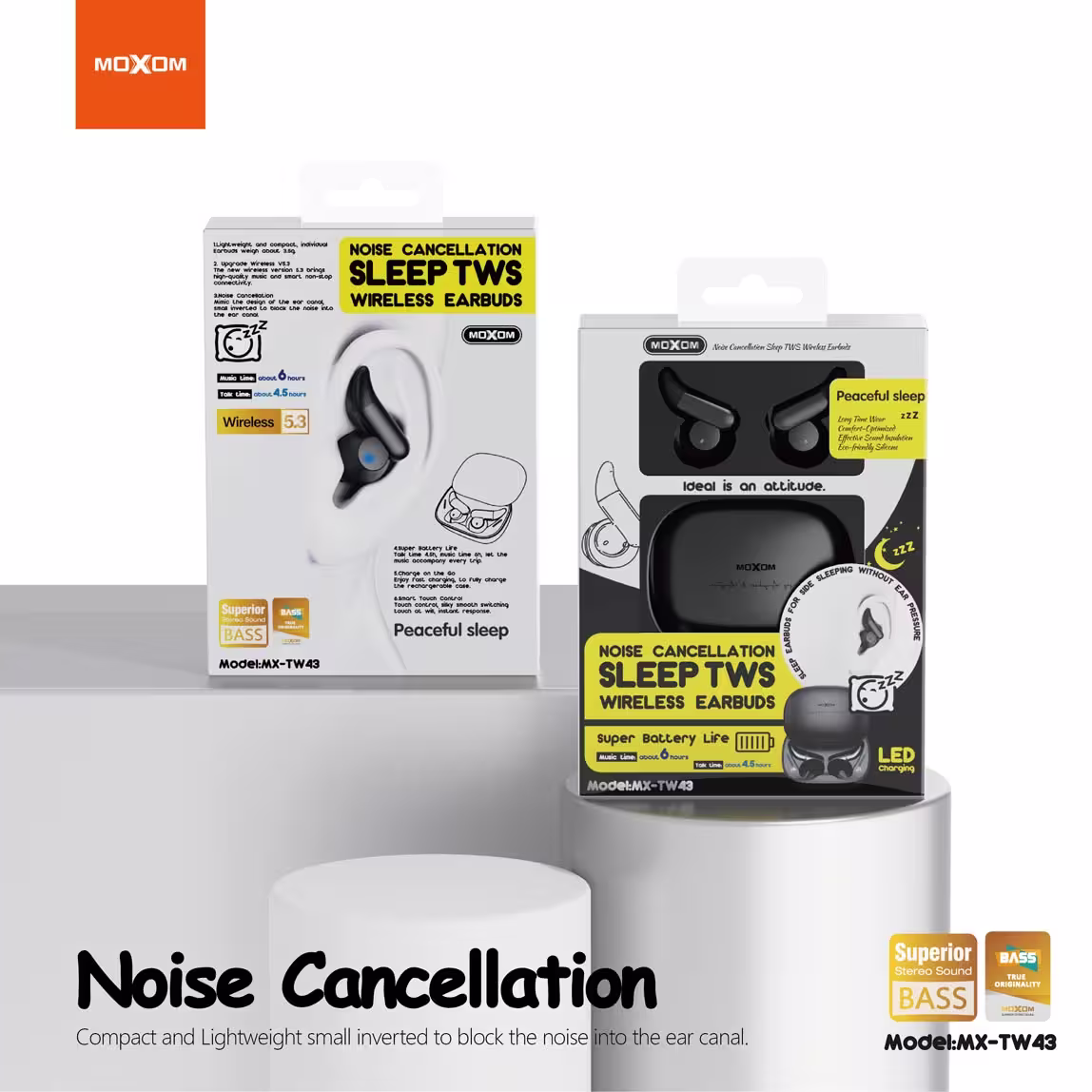 Moxom TW43 earbuds box