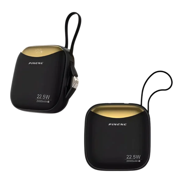 Pineng PN836PD 20000mAh Built in cables Power Bank black