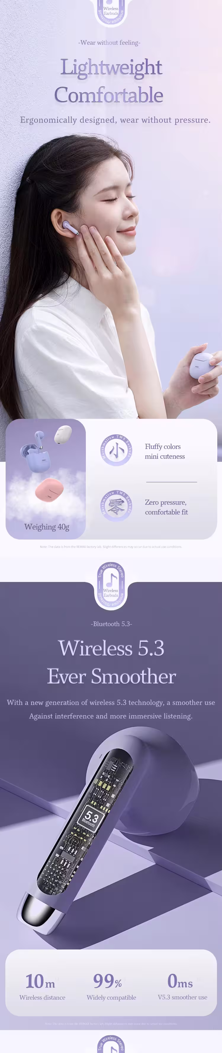 Remax TWS-19 Marshmallow Series Earbuds 3